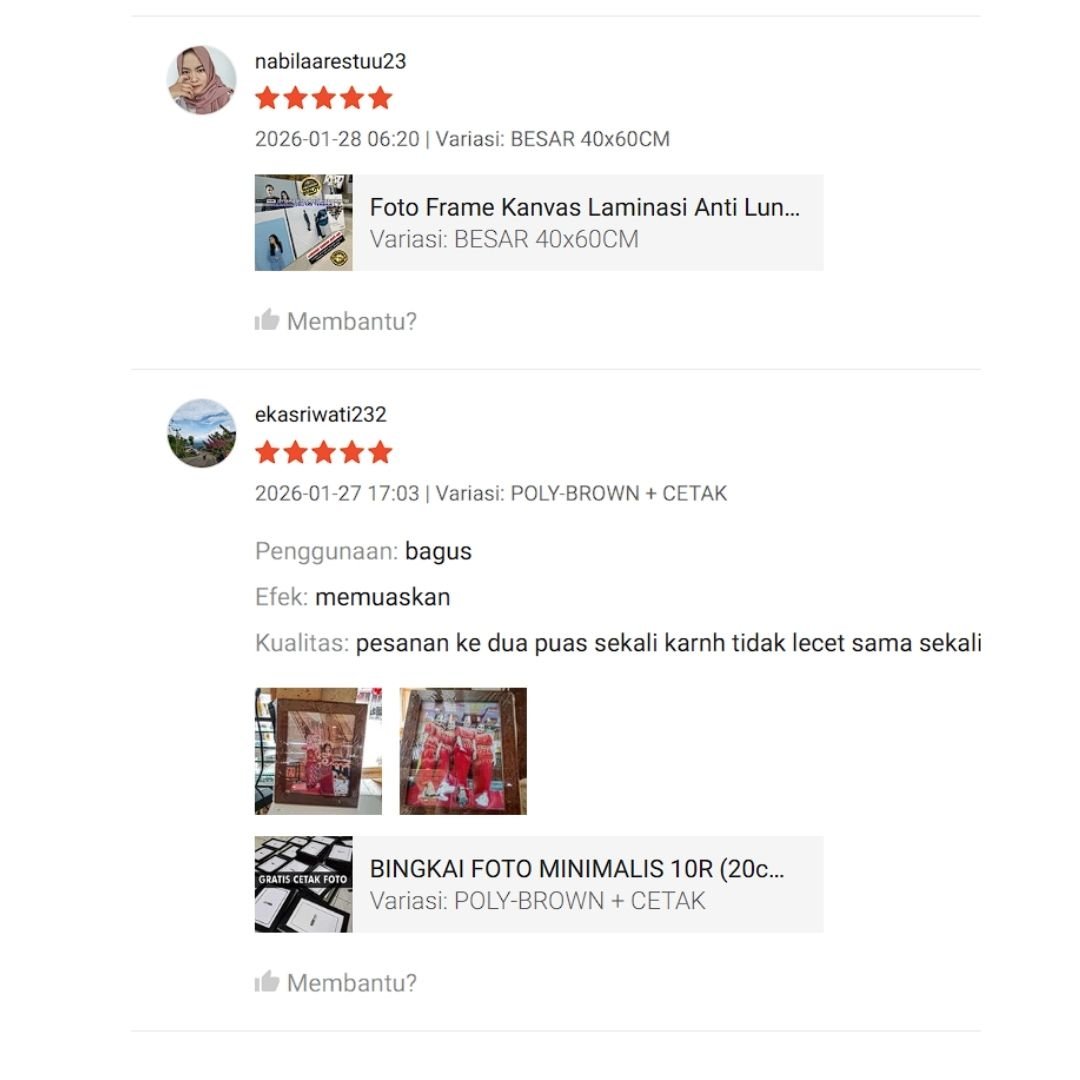 Review asli pembeli cetak foto