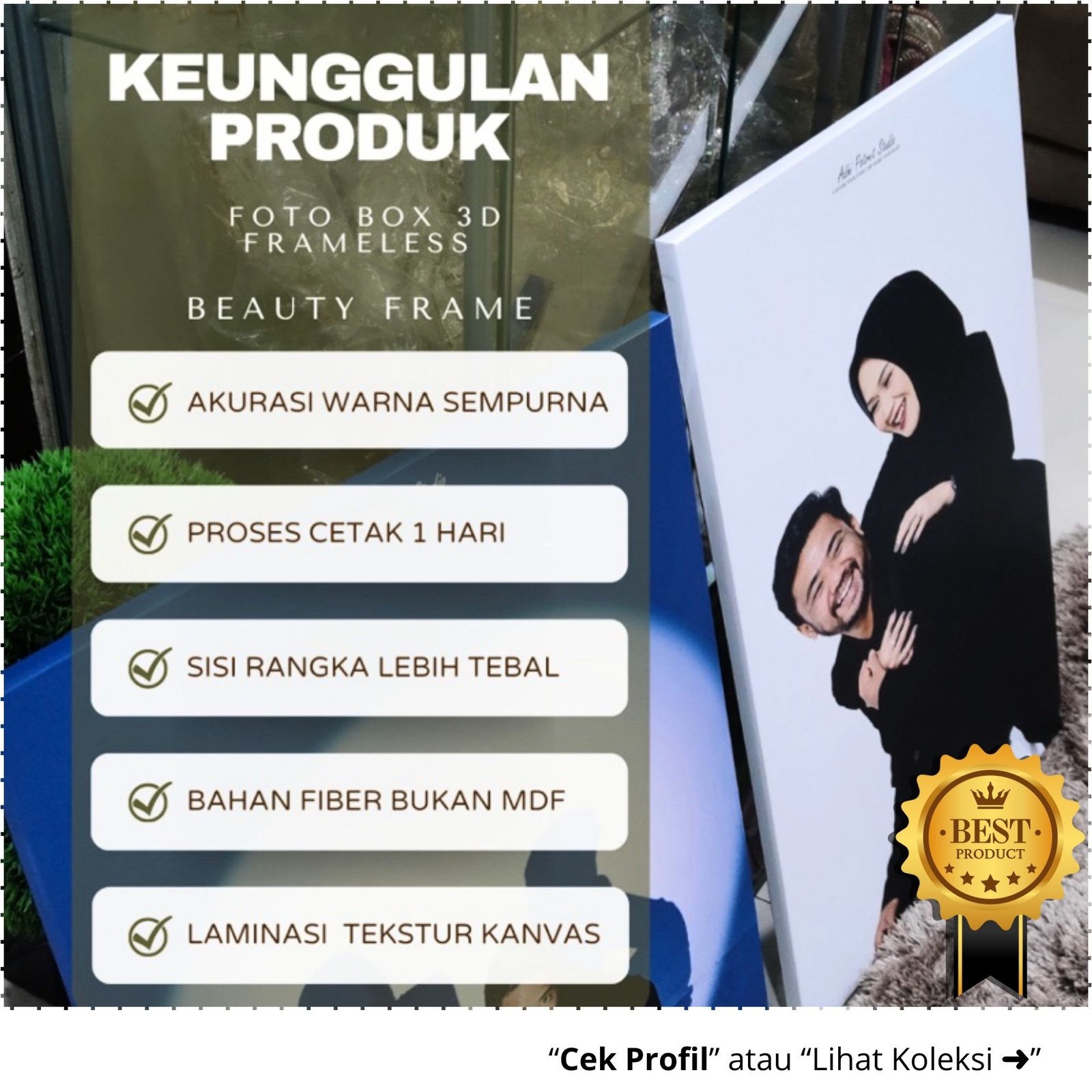 Hasil cetak foto tajam