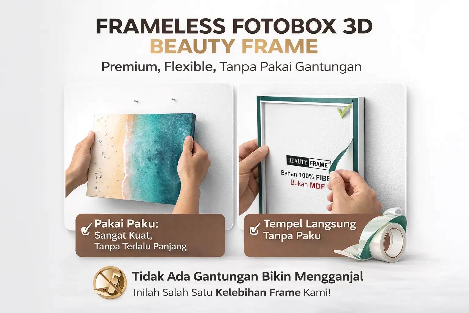 Cara Pasang Frameless Fotobox Beauty Frame