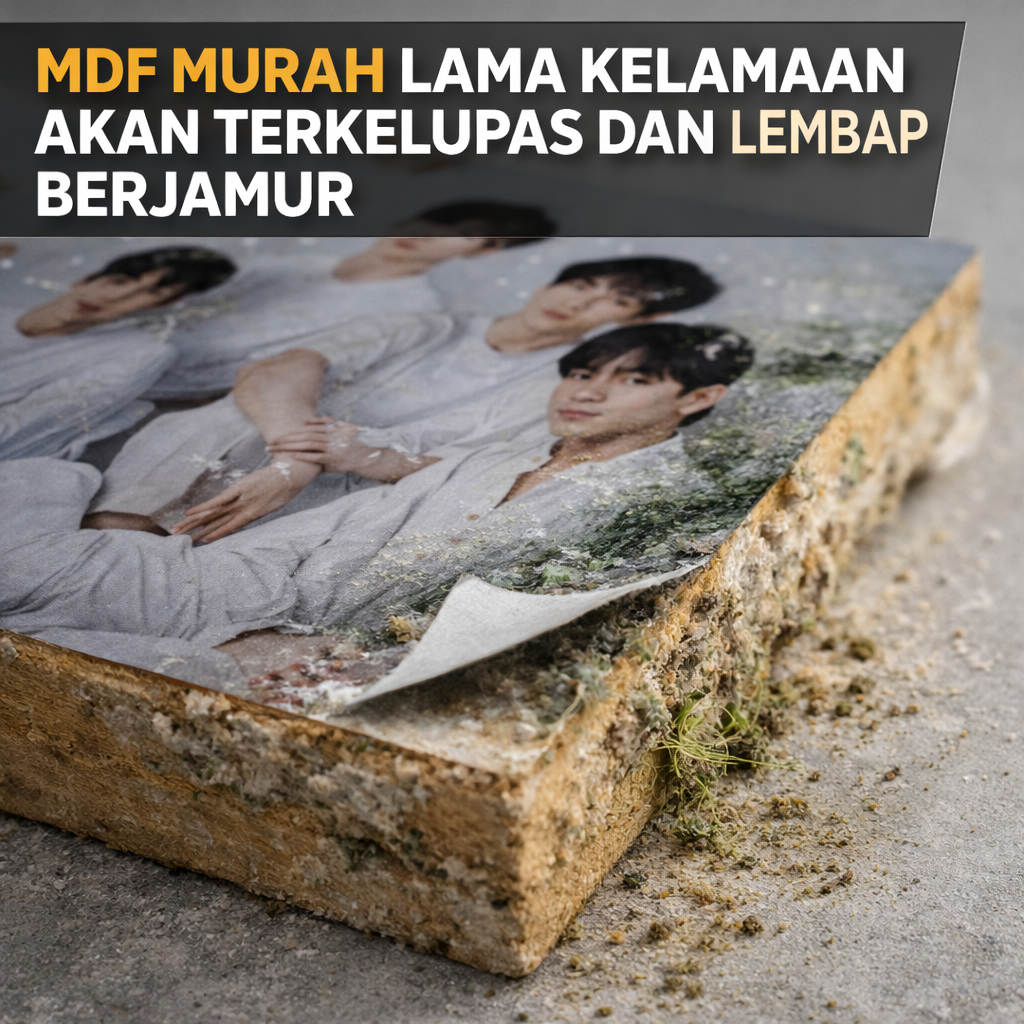 Foto MDF rusak lembab