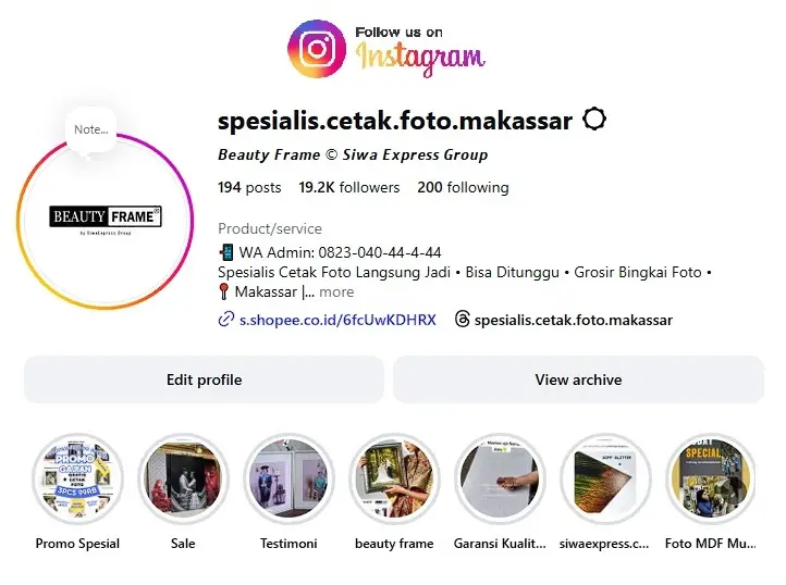 Siwa Express Spesialis Cetak Foto Makassar