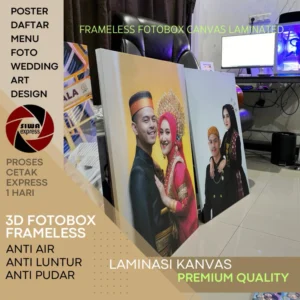 Foto Box Frameless 3D ukuran 30x40