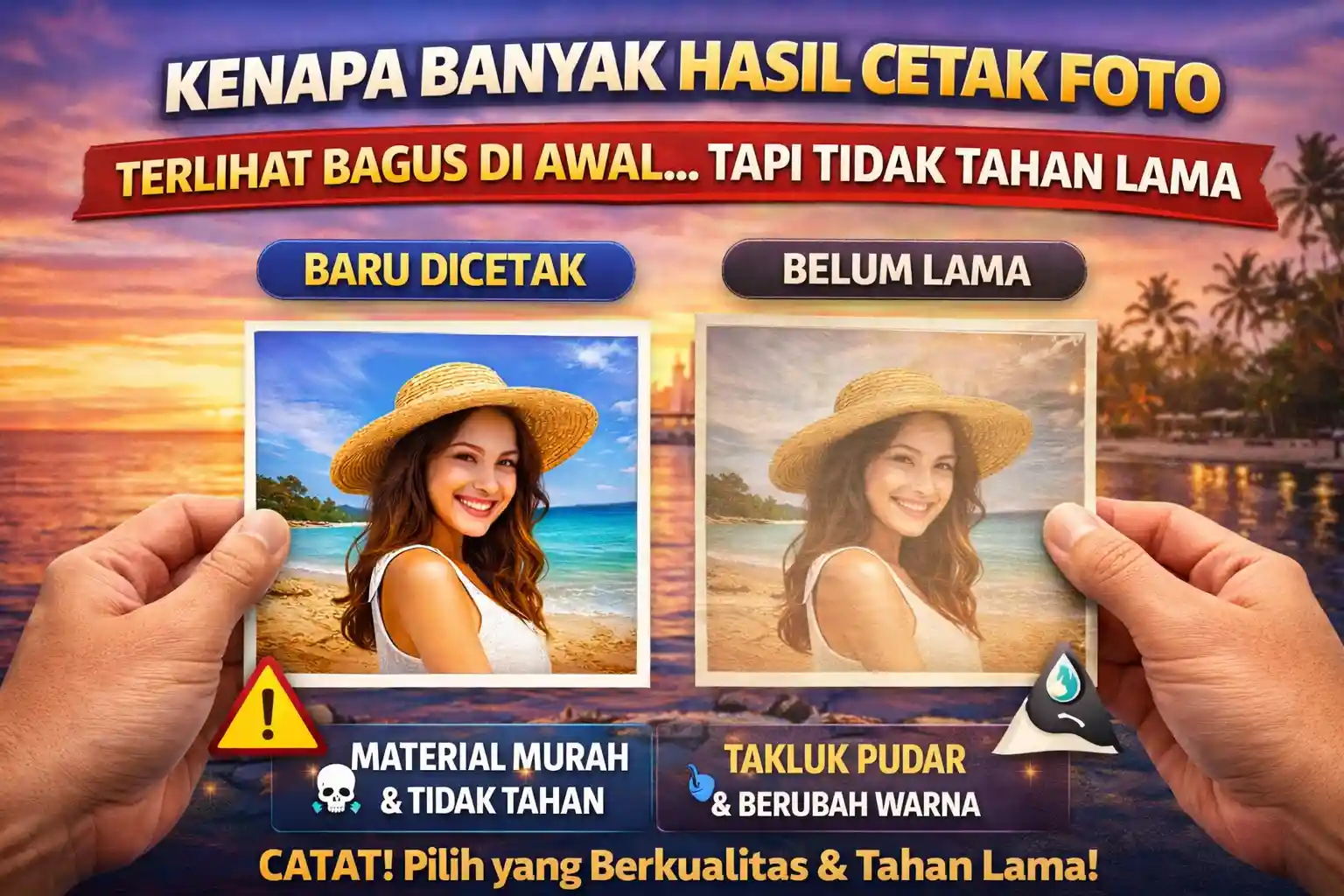 hasil cetak foto tajam tahan lama tidak pudar