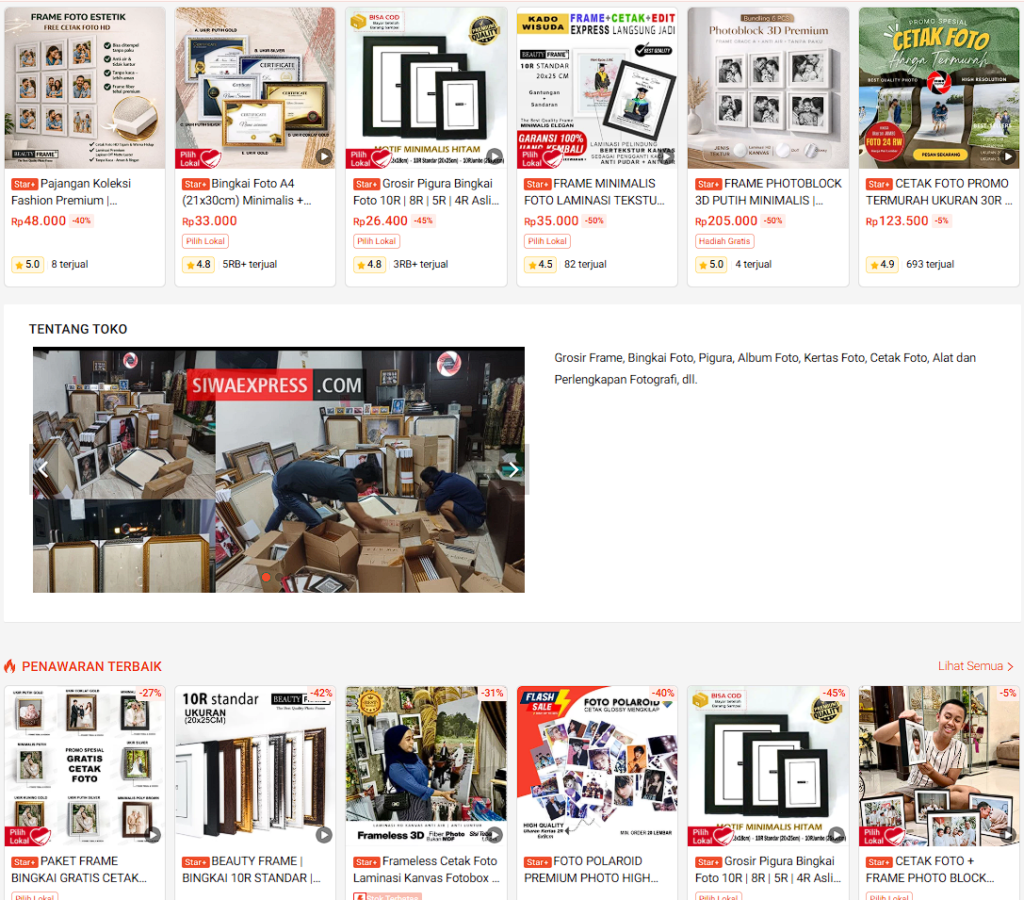 siwa express adalah jasa cetak foto memiliki ekosistem besar di btp makassar 