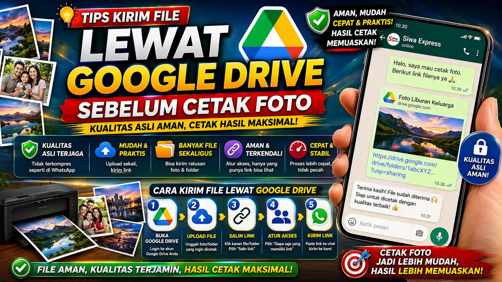 panduan kirim file foto resolusi tinggi melalui google drive tanpa kompres untuk cetak