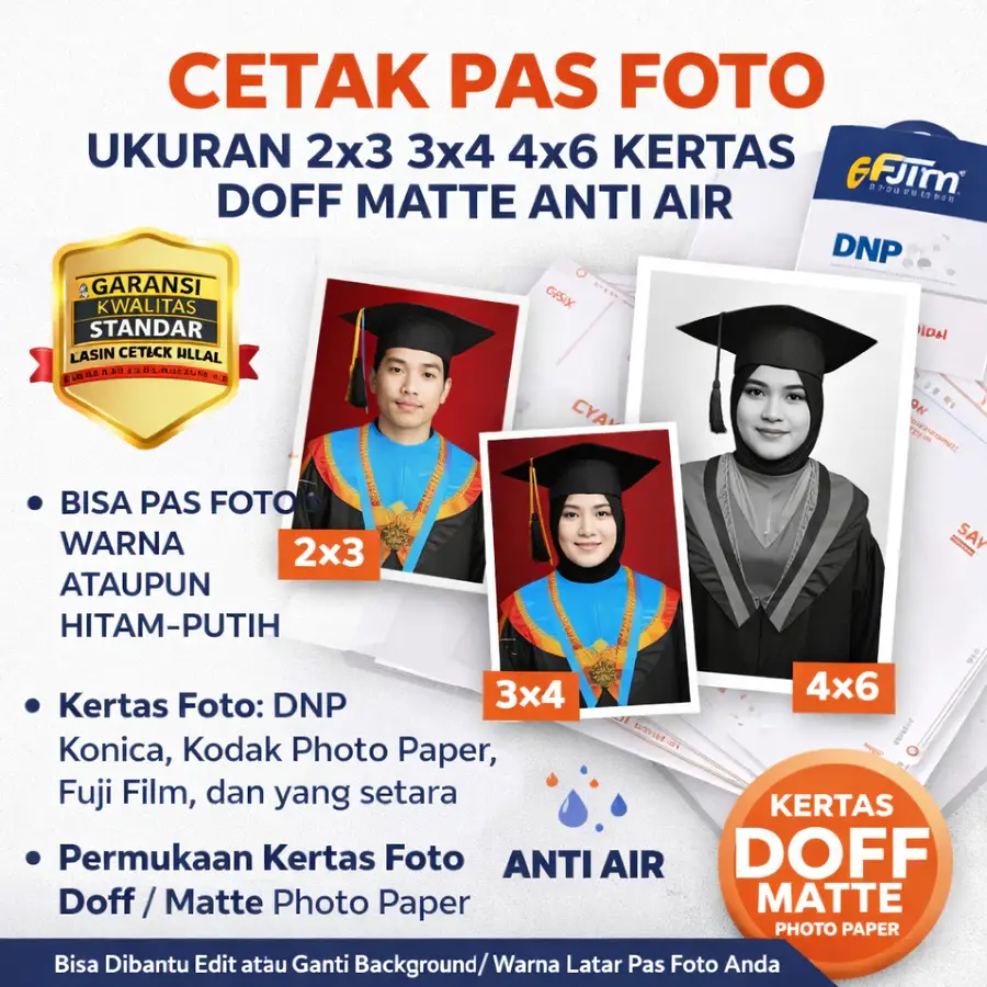 hasil cetak foto wisuda makassar kualitas tajam siwa express