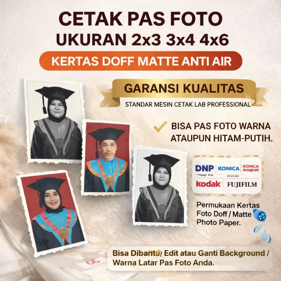 cetak foto wisuda makassar standar lab premium