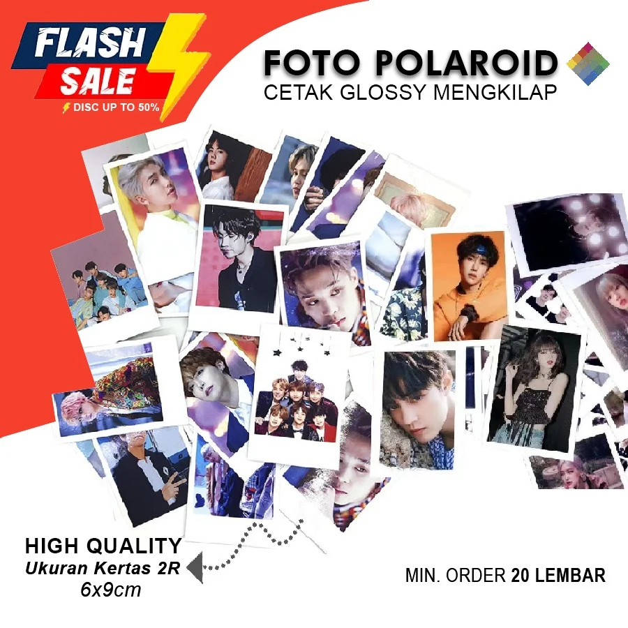 FOTO POLAROID PREMIUM PHOTO HIGH GLOSSY EXPRESS LANGSUNG JADI